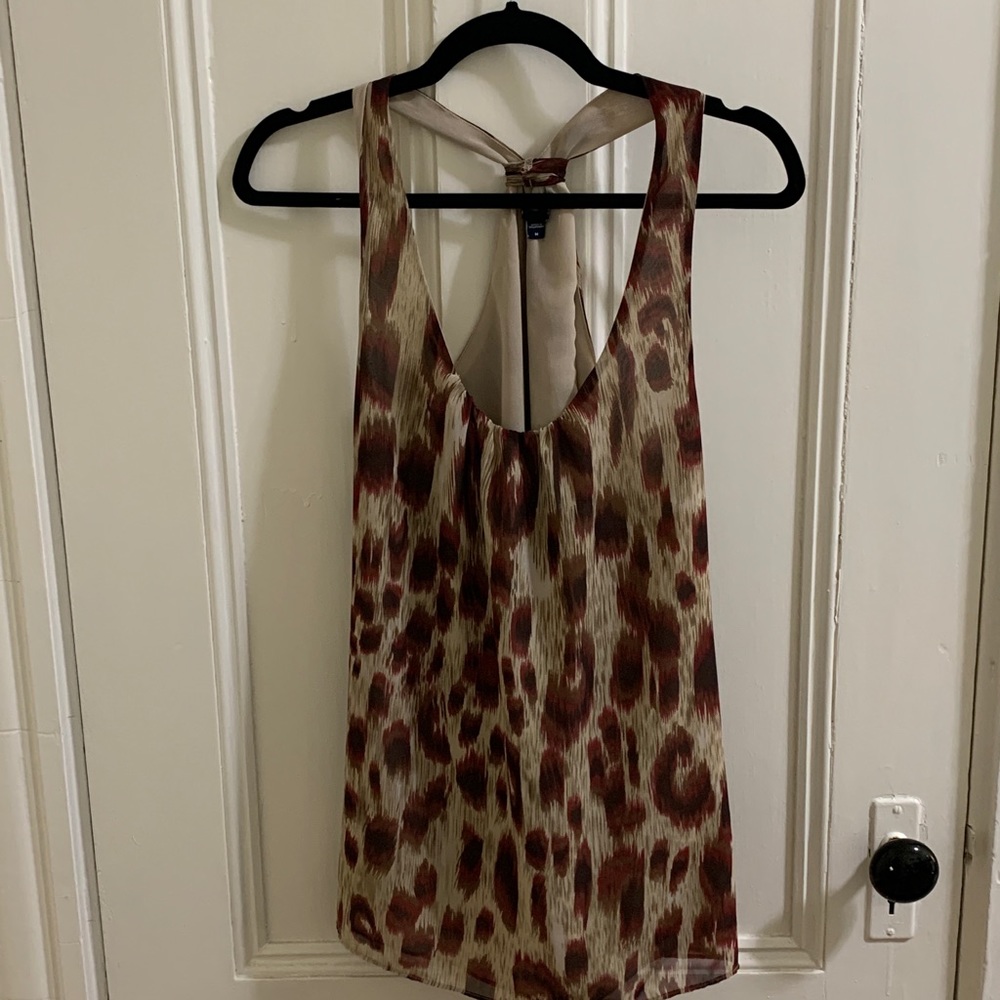 Gap Lined Animal Print Tank, Size Medium